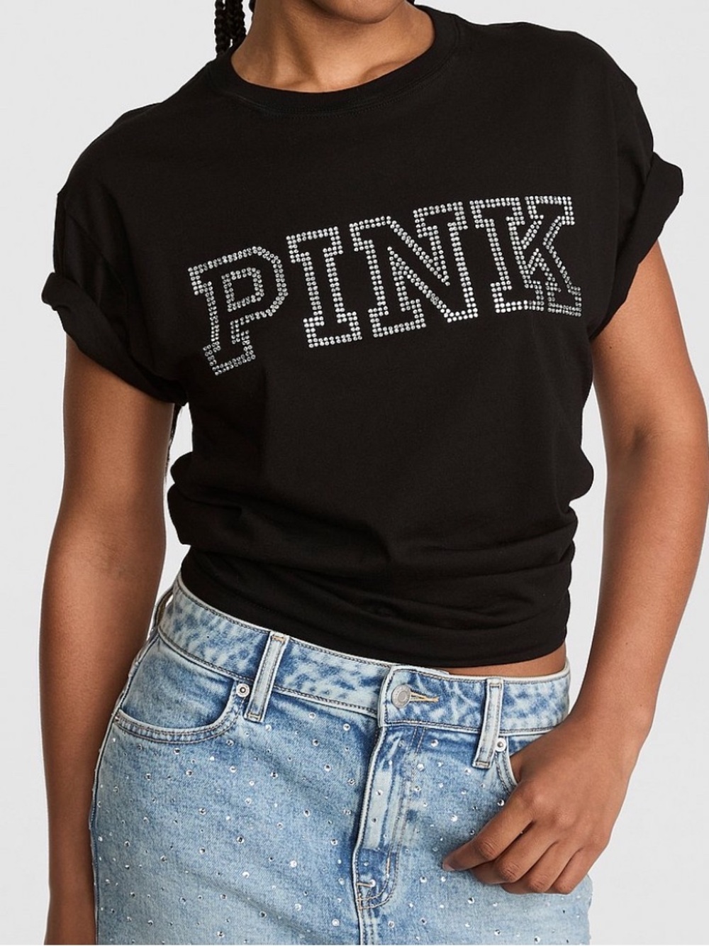 NWT PINK Victoria's Secret Campus Cotton Tee.